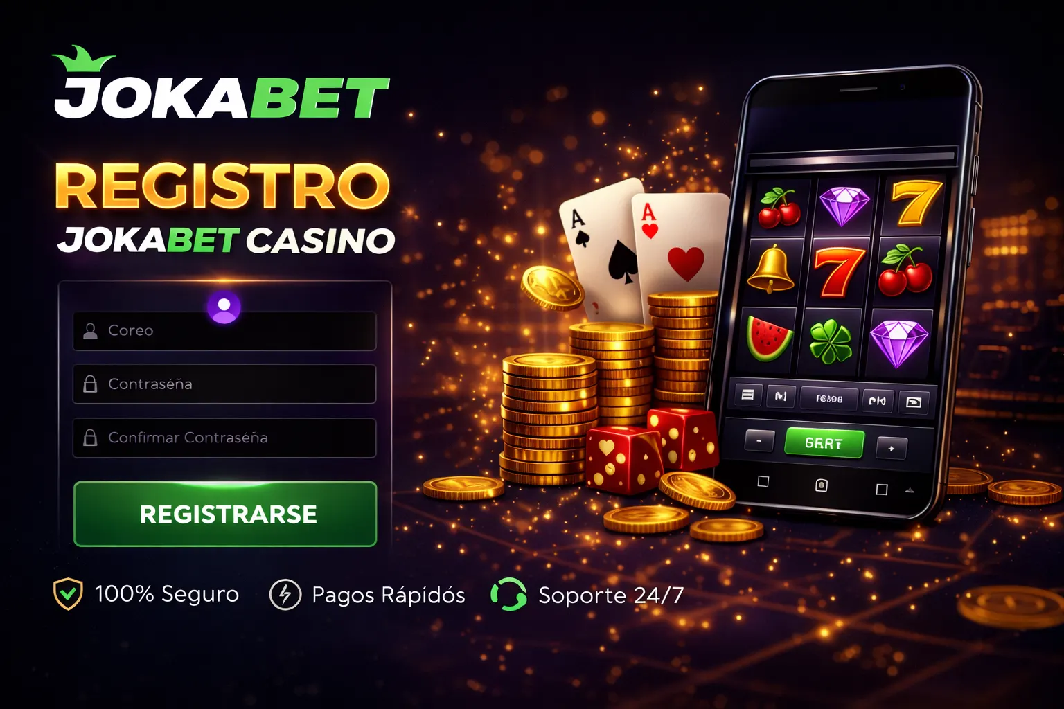 Cajero Jokabet tras registro para depositar y retirar