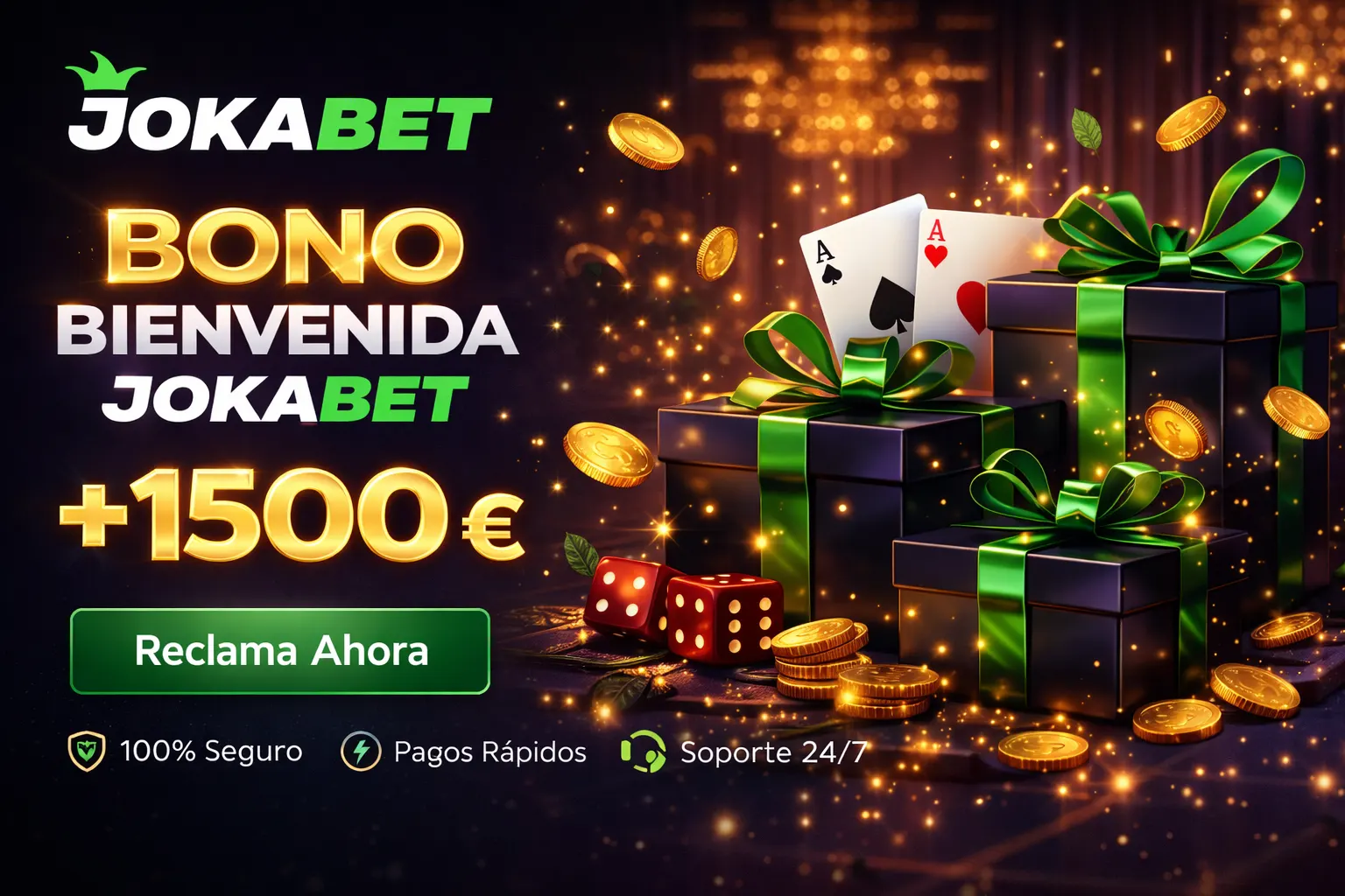 Bono de bienvenida Jokabet — 1.500€ + 250 giros gratis en 3 depósitos