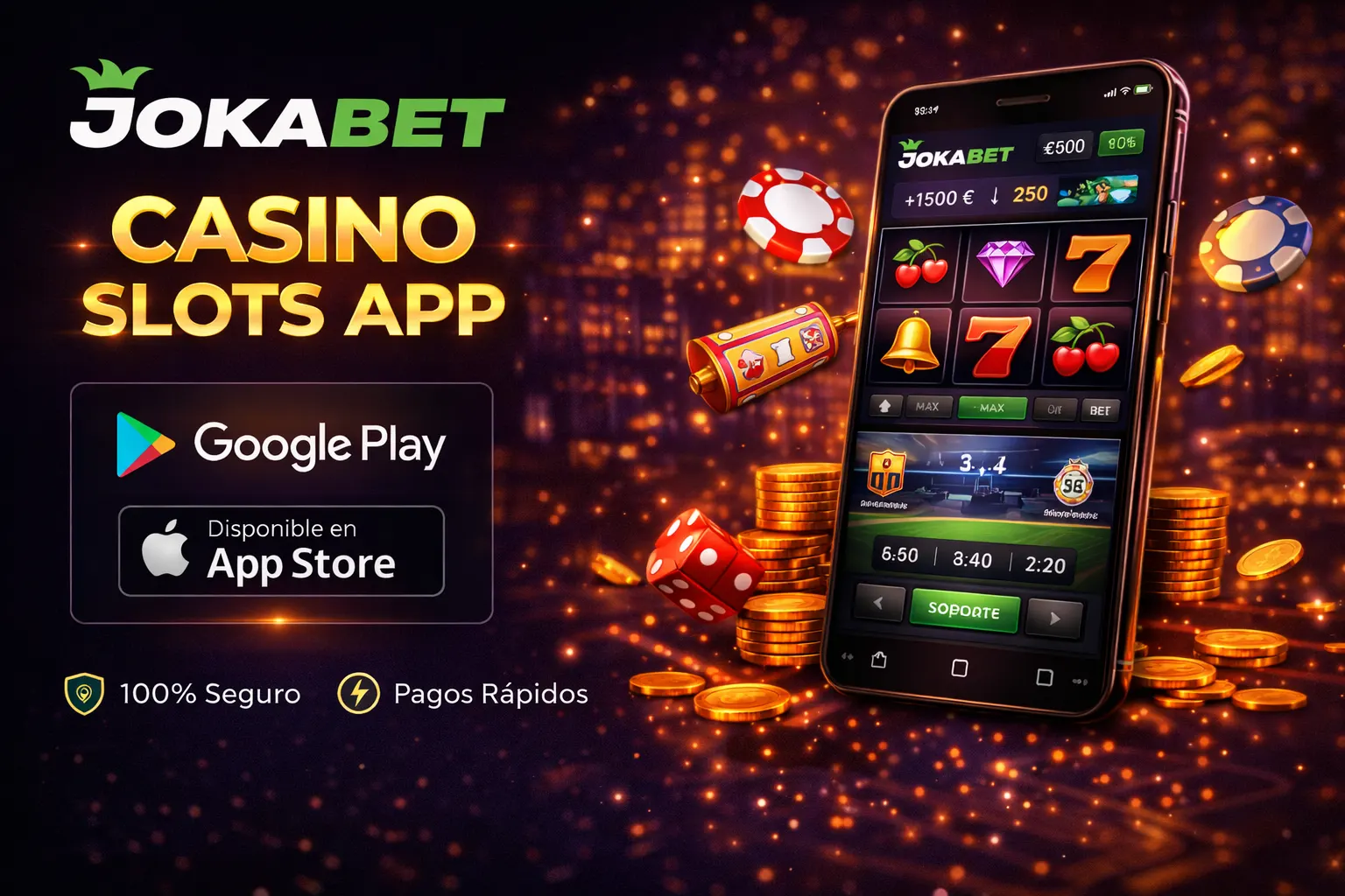 Tragaperras y casino en vivo en la Jokabet App — 3.200 juegos optimizados